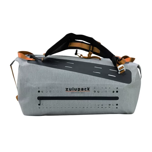 Geantă impermeabilă 40L pentru voiaj și sporturi nautice – Zulupack Rackham gri/camel