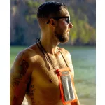 Husă impermeabilă portocalie pentru telefon – Zulupack® Phone Pocket – IP68 până la 3 m