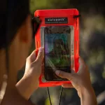 Husă impermeabilă portocalie pentru telefon – Zulupack® Phone Pocket – IP68 până la 3 m