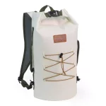 Rucsac impermeabil Zulupack® Indy 20L Cordura® – IP67 alb/camel - pentru sporturi nautice, drumeții și utilizare urbană
