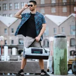 Geantă impermeabilă pentru sport și călătorii – Zulupack® Fit 32L gri/albastru