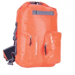 Rucsac impermeabil portocaliu pentru drumeții de mai multe zile și sporturi nautice – Zulupack® Nomad 35L IP67